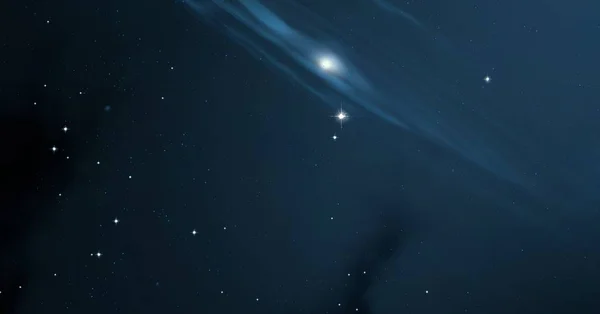 Illüstrasyon Derin Geniş Alan Yıldızlar Gezegenler Uydular Çeşitli Bilim Kurgu — Stok fotoğraf