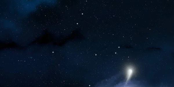 Illusztráció Mély Hatalmas Teret Csillagok Bolygók Holdak Különböző Sci Kreatív — Stock Fotó