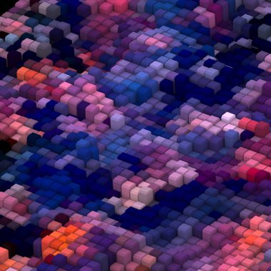 3 boyutlu illüstrasyon. Web modern fon. Renkli desen. Soyut geometrik şekiller. arkaplan.