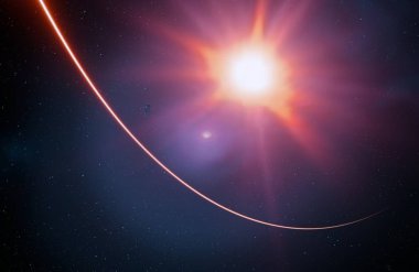 2D çizim. Derin geniş uzay. Parlak yıldızlar, gezegenler, uydular. Çeşitli bilim kurgu yaratıcı arka planlar. Uzay sanatı. Uzaylı güneş sistemleri. Uzaktan. Gerçekçi arka plan derin evren.