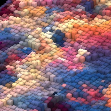 3 boyutlu illüstrasyon. Web modern fon. Renkli desen. Soyut geometrik şekiller. arkaplan.