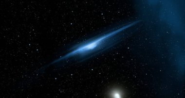 2d illüstrasyon. Derin geniş alan. Yıldızlar, gezegenler ve uydular. Çeşitli bilim kurgu yaratıcı fon. Uzay sanatı. Uzaylı güneş sistemleri. Gerçekçi arka plan 