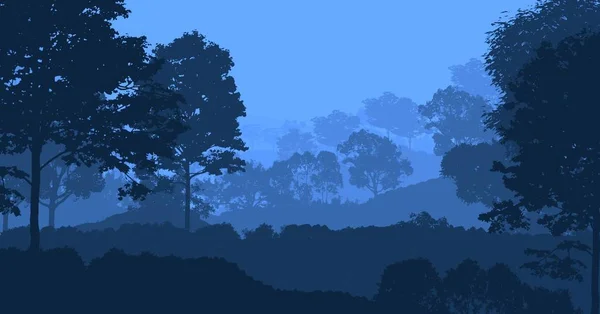 Абстрактный Фон Деревьями Тумане Лесной Дымке — стоковое фото