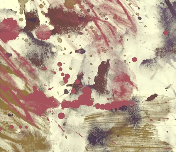 Abstrakt Grunge Akvarell Stroke Och Fläckar Texturerat Mönster — Stockfoto