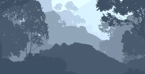 Abstract Background Hills Fog Forest Haze — Stock Photo, Image