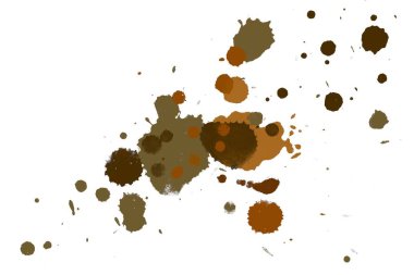 2d illüstrasyon. Renkli mürekkep sıçramaları. Parlak arka plan üzerine boya sıçramaları