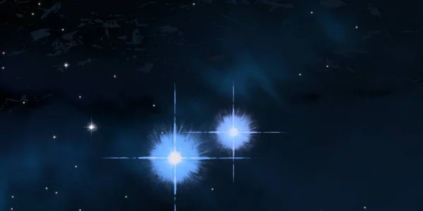 Illustrazione Realistico Sfondo Modello Stella Spazio Interstellare Vuoto Stelle Luminose — Foto Stock
