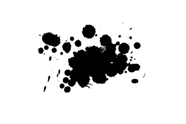 2Dイラスト 黒インクが飛び散る明るい材料に塗料スプラッタ 黒と白のドット — ストック写真