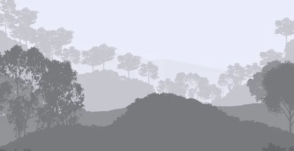 Abstract Background Hills Fog Forest Haze — Stock Photo, Image