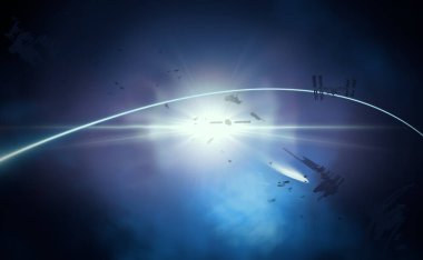 parlaklık ile renkli soyut gökyüzü arka plan