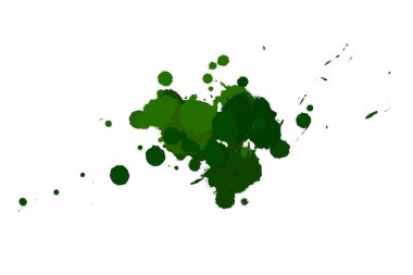 2d illüstrasyon. Renkli mürekkep sıçramaları. Parlak malzeme üzerine boya sıçradı. Çok renkli nokta. Beyaz kağıt üzerinde suluboya. 