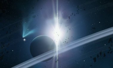 parlaklık ile renkli soyut gökyüzü arka plan