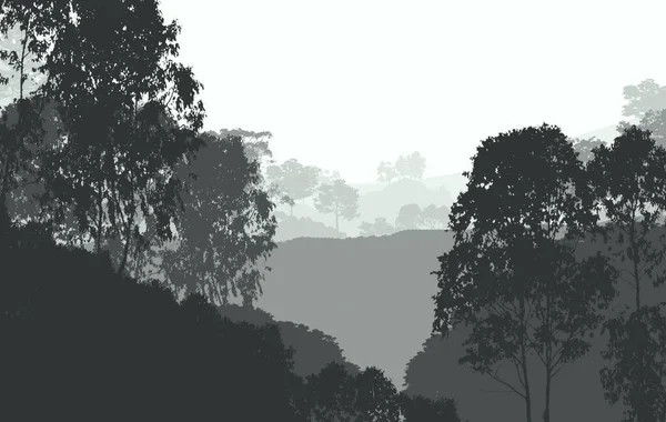 Абстрактный Фон Туманными Горами Тумане Лесной Дымке — стоковое фото