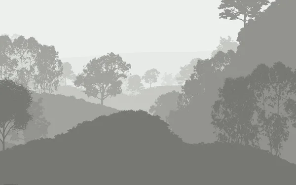 Αφηρημένο Φόντο Βουνά Ομίχλη Και Ομίχλη Δάσους — Φωτογραφία Αρχείου