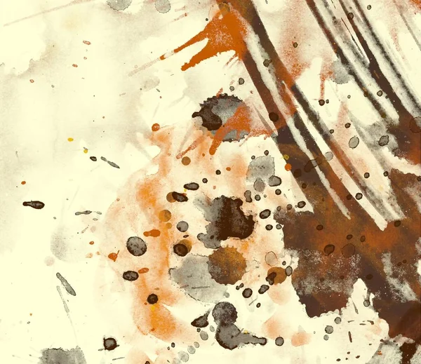 グランジパターンの抽象的な水彩画のストロークと汚れ — ストック写真
