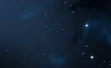 2d illüstrasyon. Derin geniş alan. Yıldızlar, gezegenler ve uydular. Çeşitli bilim kurgu yaratıcı fon. Uzay sanatı. Uzaylı güneş sistemleri. Gerçekçi arka plan 