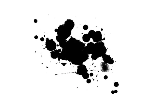 Illustration Black Ink Splashes Paint Splatters Bright Material — Stock Photo, Image