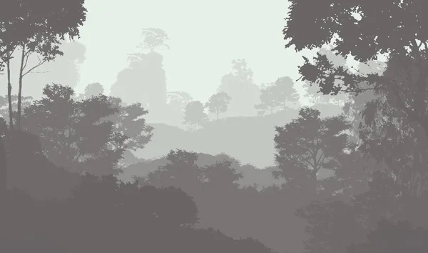 Abstrakte Kulisse Mit Nebligen Bergen Nebel Und Waldnebel — Stockfoto