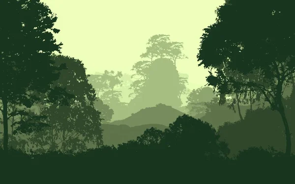 Abstracte Achtergrond Met Mistige Bergen Mist Bos Nevel — Stockfoto