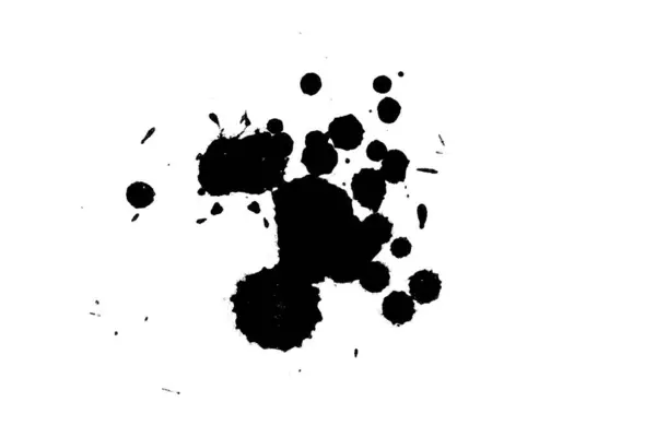 Illustration Black Ink Splashes Paint Splatters Bright Material Black White — Stock Photo, Image