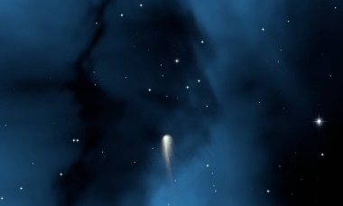 2d illüstrasyon. Derin geniş alan. Yıldızlar, gezegenler ve uydular. Çeşitli bilim kurgu yaratıcı fon. Uzay sanatı. Uzaylı güneş sistemleri. Gerçekçi arka plan 