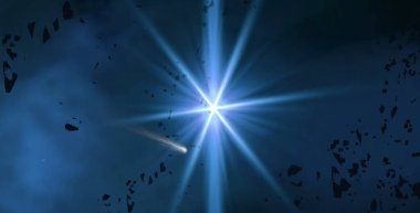 parlaklık ile renkli soyut gökyüzü arka plan