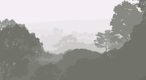 Abstract Backdrop Misty Hills Fog Forest Haze — Stock Photo, Image