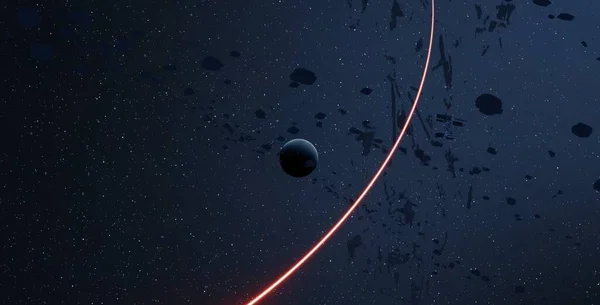 Sötét Space Absztrakt Tapéta Val Ragyog — Stock Fotó