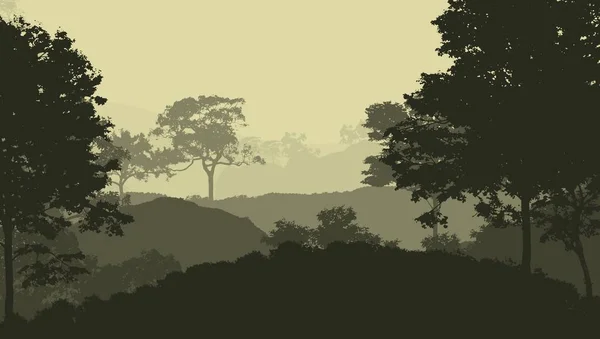 Abstracte Achtergrond Met Mistige Heuvels Mist Bos Haze — Stockfoto