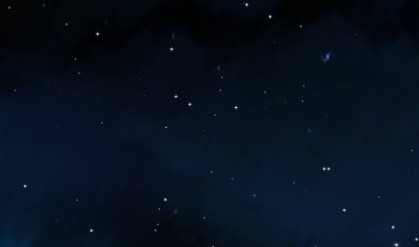 2d illüstrasyon. Derin geniş alan. Yıldızlar, gezegenler ve uydular. Çeşitli bilim kurgu yaratıcı fon. Uzay sanatı. Uzaylı güneş sistemleri. Gerçekçi arka plan 