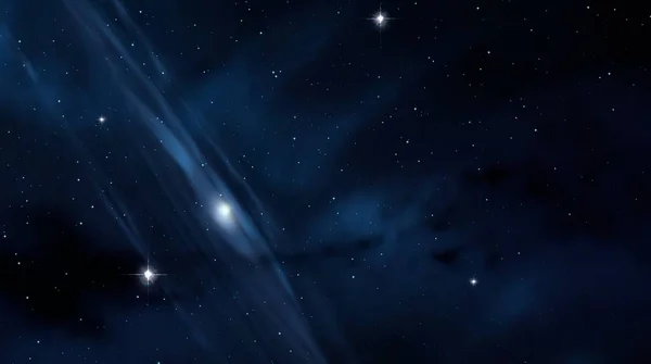 Ilustración Gran Espacio Profundo Estrellas Planetas Lunas Varios Telones Fondo — Foto de Stock