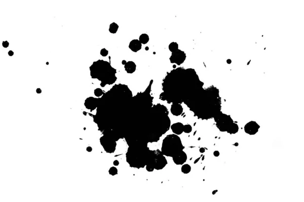 Illustration Black Ink Splashes Paint Splatters Bright Material — Stock Photo, Image