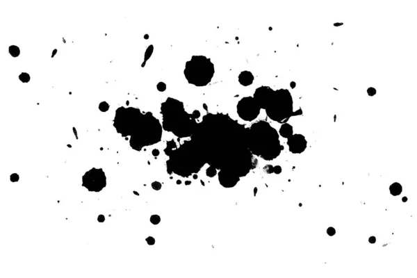Illustration Black Ink Splashes Paint Splatters Bright Material Black White — Stock Photo, Image