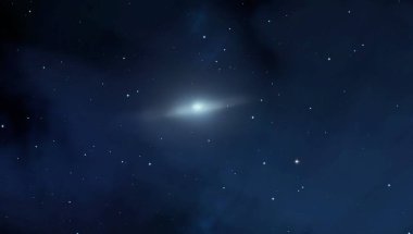 2d illüstrasyon. Derin geniş alan. Yıldızlar, gezegenler ve uydular. Çeşitli bilim kurgu yaratıcı fon. Uzay sanatı. Uzaylı güneş sistemleri. Gerçekçi arka plan 