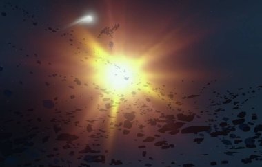 parlaklık ile renkli soyut gökyüzü arka plan