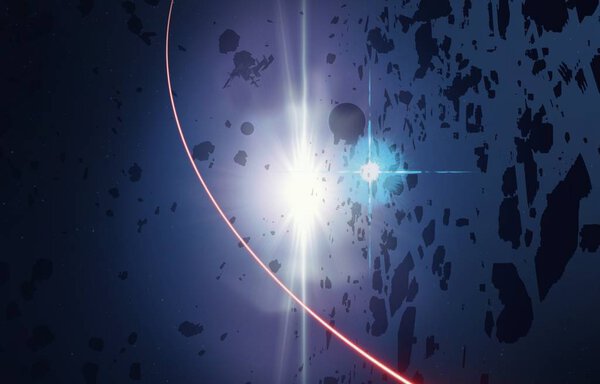 Dark space abstract wallpaper with shine