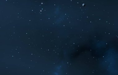 2D çizim. Derin geniş uzay. Parlak yıldızlar, gezegenler, uydular. Çeşitli bilim kurgu yaratıcı arka planlar. Uzay sanatı. Uzaylı güneş sistemleri. Uzaktan. Gerçekçi arka plan derin evren.