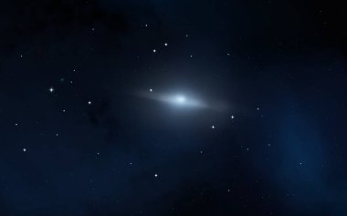 2d illüstrasyon. Derin geniş alan. Yıldızlar, gezegenler ve uydular. Çeşitli bilim kurgu yaratıcı fon. Uzay sanatı. Uzaylı güneş sistemleri. Gerçekçi arka plan 