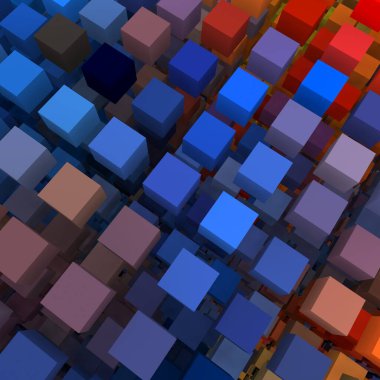 renkli geometrik arka plan, 3d hacim sanat