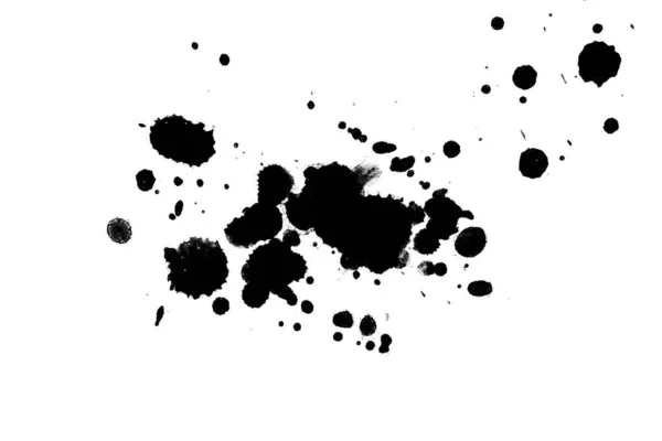 Illustration Black Ink Splashes Paint Splatters Bright Material — Stock Photo, Image