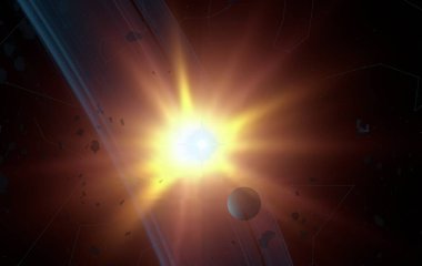 parlaklık ile renkli soyut gökyüzü arka plan