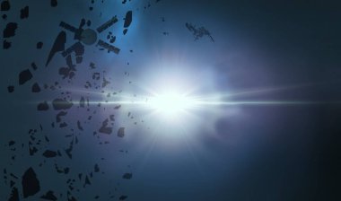 parlaklık ile renkli soyut gökyüzü arka plan