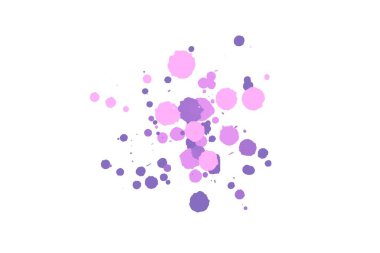 2d illüstrasyon. Renkli mürekkep sıçramaları. Parlak malzeme üzerine boya sıçramaları. 