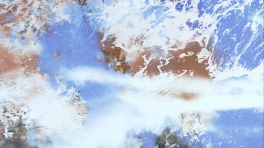 Metin için yeri olan boya lekeleriyle soyut arkaplan