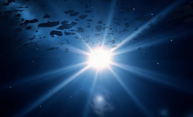 parlaklık ile renkli soyut gökyüzü arka plan