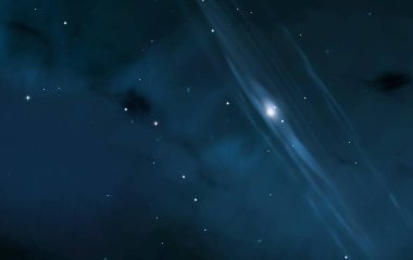 2d illüstrasyon. Derin geniş alan. Yıldızlar, gezegenler ve uydular. Çeşitli bilim kurgu yaratıcı fon. Uzay sanatı. Uzaylı güneş sistemleri. Gerçekçi arka plan 