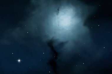 2d illüstrasyon. Derin geniş alan. Yıldızlar, gezegenler ve uydular. Çeşitli bilim kurgu yaratıcı fon. Uzay sanatı. Uzaylı güneş sistemleri. Gerçekçi arka plan 