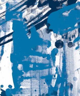 soyut suluboya darbeleri ve fırçalar deseni