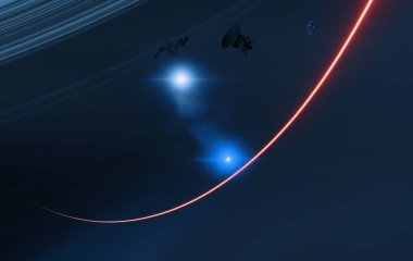 2d illüstrasyon. Derin geniş alan. Parlak yıldızlar, gezegenler ve uydular. Çeşitli bilim kurgu yaratıcı fon. Uzay sanatı. Uzaylı güneş sistemleri. Gerçekçi arka plan kozmosu.