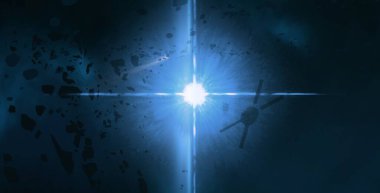 yıldız ile güzel kozmos astronomi arka plan